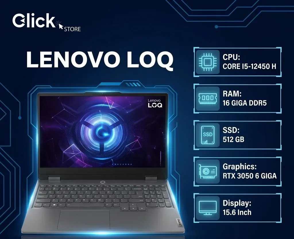 Lenovo LOQ Core i5 12450H RAM 16GB SSD 512GB RTX 3050 6GB