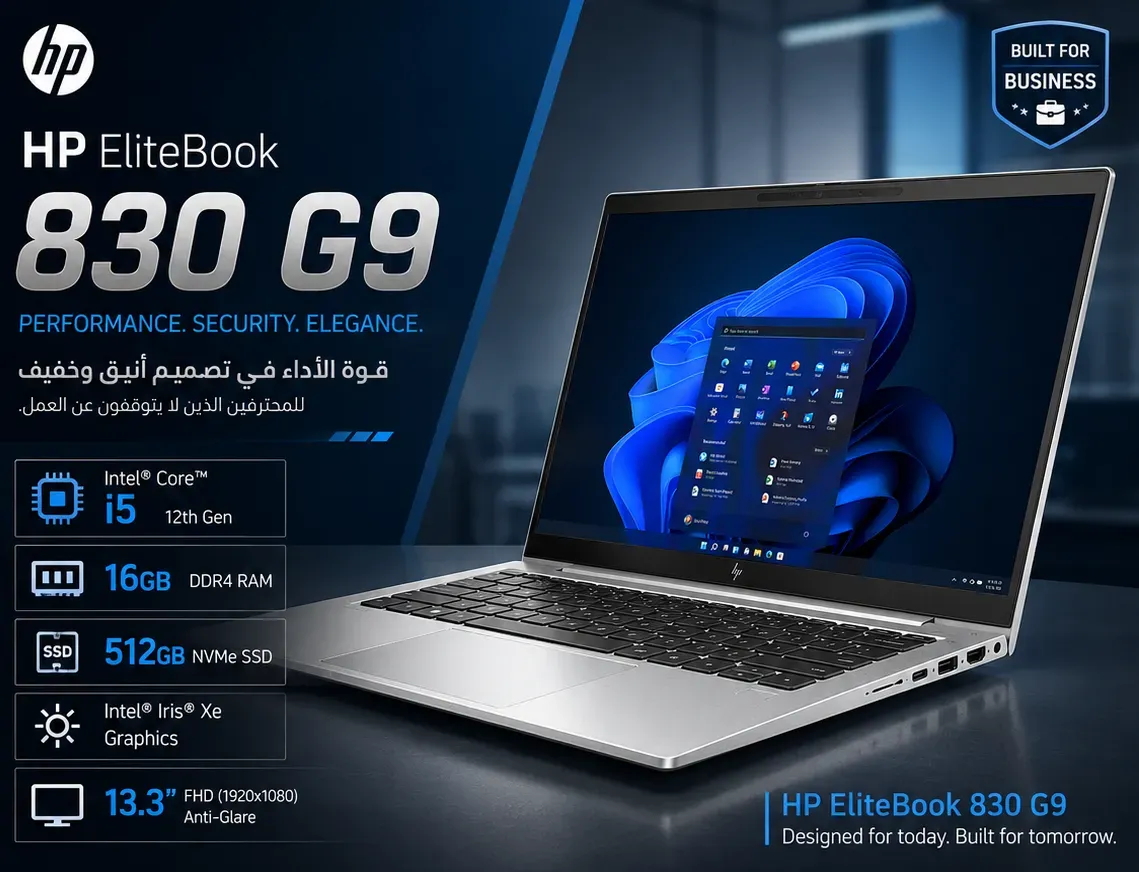 HP EliteBook 830 G9 Core i5 12th Gen RAM 16GB SSD 512GB Intel Iris Xe 13.3" FHD
